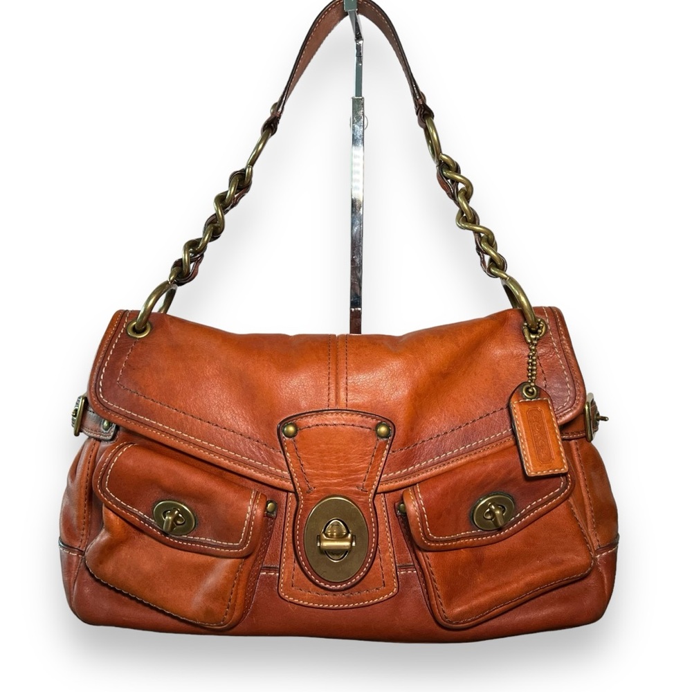 Coach Legacy Leigh Whiskey Leather 65th Anniv
TurnLock Double Pocket Purse 11128